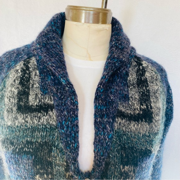 Wilfred by Aritzia XS-M zip front chunky blue/ grey cardigan/jacket - Picture 2 of 10